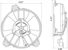 SPAL 313 CFM 5.2in Fan - Pull - 0