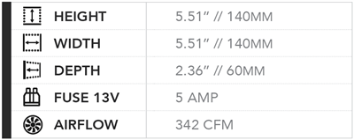 SPAL 313 CFM 5.2in Fan - Pull