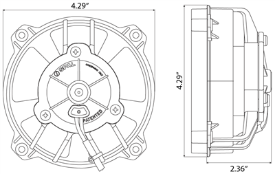 SPAL 147 CFM 4in Fan - Pull (VA32-A101-62A)