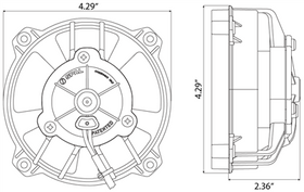 SPAL 147 CFM 4in Fan - Pull (VA32-A101-62A) - 0