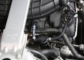 J&L 11-17 Ford Mustang V6 Passenger Side Oil Separator 3.0 - Black Anodized - 0