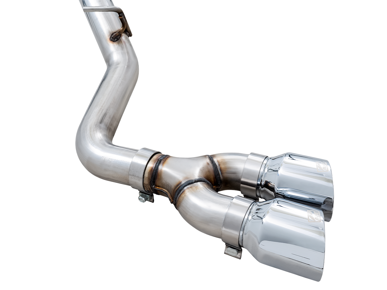 AWE 0FG Catback Dual Side Exit Exhaust for 4th Gen Silverado/Sierra 1500 5.3L (Flat Bumper) - Chrome Silver Tips - 0