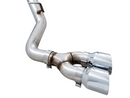 AWE 0FG Catback Dual Side Exit Exhaust for 4th Gen Silverado/Sierra 1500 5.3L (Flat Bumper) - Chrome Silver Tips-2
