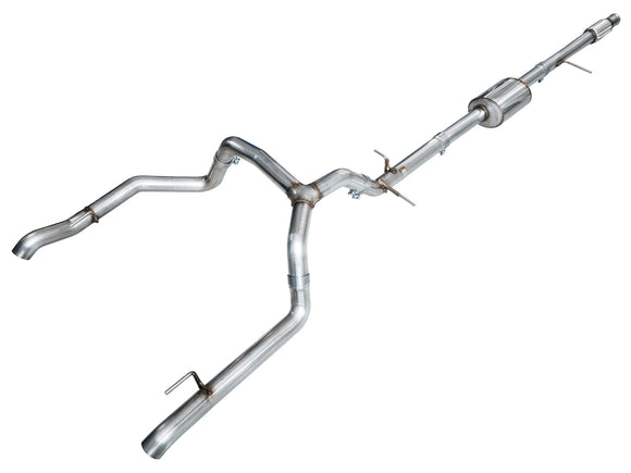 AWE 0FG Catback Split Rear Exit Exhaust for 4th Gen Silverado/Sierra 1500 5.3L (With Bumper Cutouts) - OE Tips