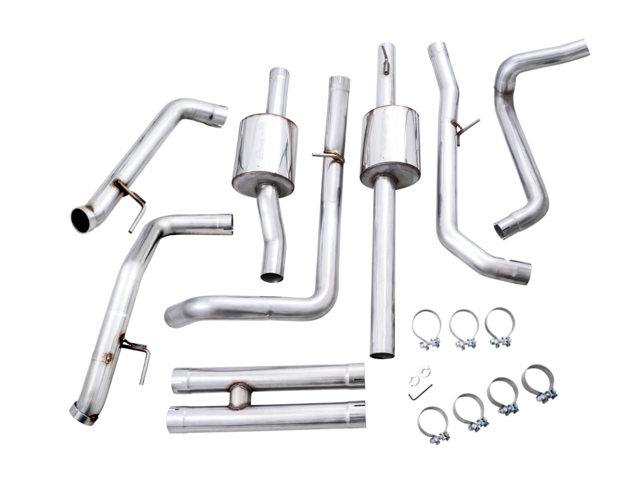 AWE 0FG Catback Exhaust for Silverado ZR2/Sierra AT4X - Dual Bashguard (no tips)