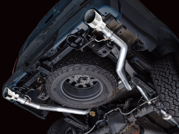 AWE 0FG Non-Resonated Catback for '21+ Ford F-150 Tremor (With Bumper Cutouts) - Chrome Silver Tips