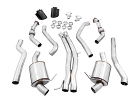 AWE Touring Edition Exhaust for Audi B9.5 RS 5 Sportback - Non-Resonated - Diamond Black RS-style Tips