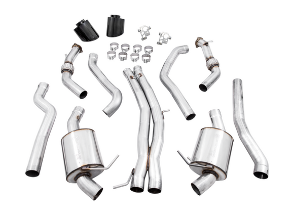 AWE Touring Edition Exhaust for Audi B9.5 RS 5 Sportback - Non-Resonated - Diamond Black RS-style Tips