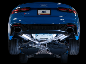 AWE Touring Edition Exhaust for Audi B9.5 RS 5 Sportback - Non-Resonated - Diamond Black RS-style Tips - 0