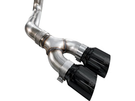 AWE 0FG Dual Side Exit Exhaust for Ford F-150 Regular Cab - 4.5" Diamond Black Tips - 0