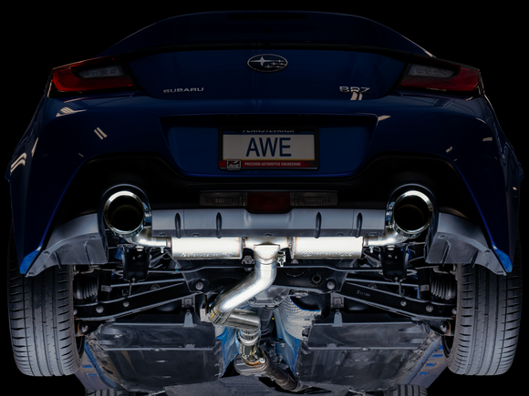 AWE Touring Edition Exhaust for Subaru BRZ / Toyota GR86 / Toyota 86 / Scion FR-S - Diamond Black Tips