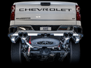 AWE 0FG Catback Split Rear Exit Exhaust for 4th Gen Silverado/Sierra 1500 5.3L (With Bumper Cutouts) - Quad Chrome Silver Tips-4