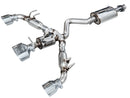 AWE Touring Edition Exhaust for GR Corolla - Chrome Silver Tips-1