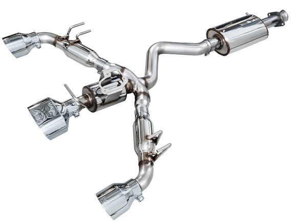 AWE Touring Edition Exhaust for GR Corolla - Chrome Silver Tips