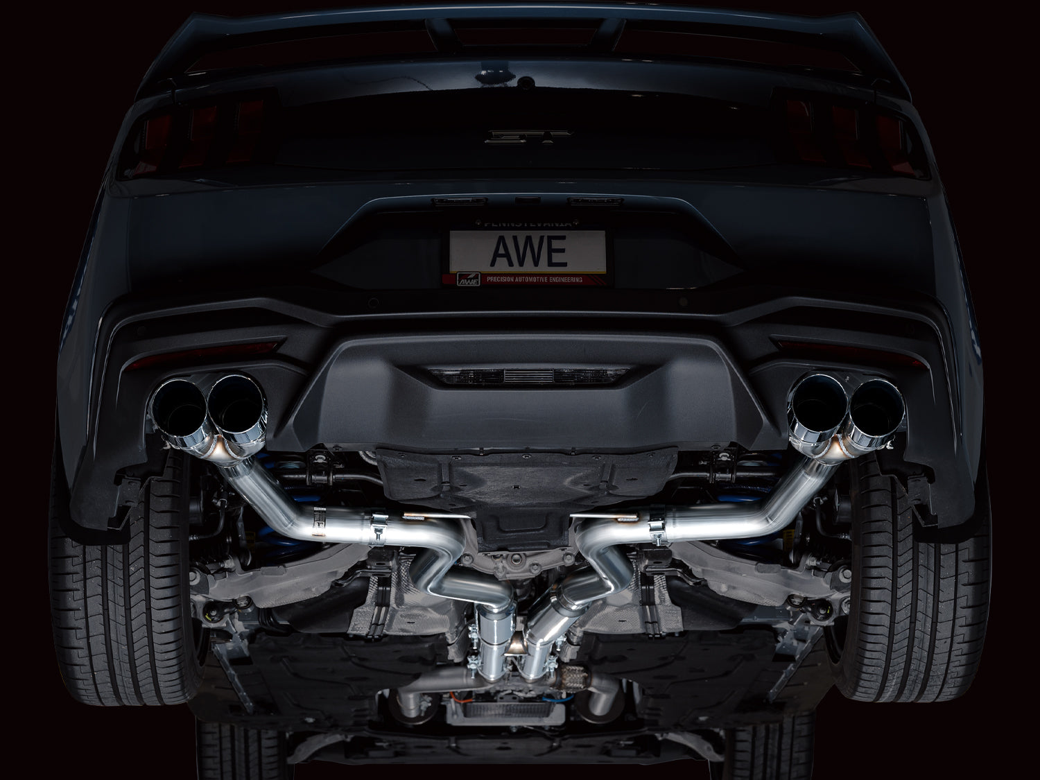 AWE EXHAUST SUITE FOR S650 MUSTANG QUAD TIP GT