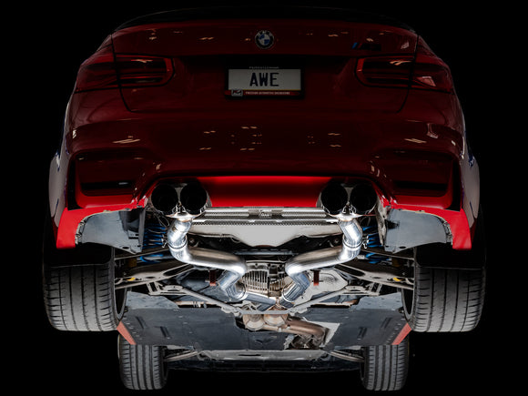 AWE Track Edition Catback Exhaust for BMW F8X M3/M4 - Chrome Silver