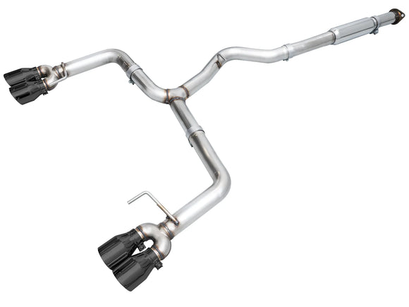 AWE Track Edition Exhaust for VB Subaru WRX - Diamond Black Tips