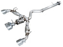 AWE Track Edition Exhaust for GR Corolla - Chrome Silver Tips-1