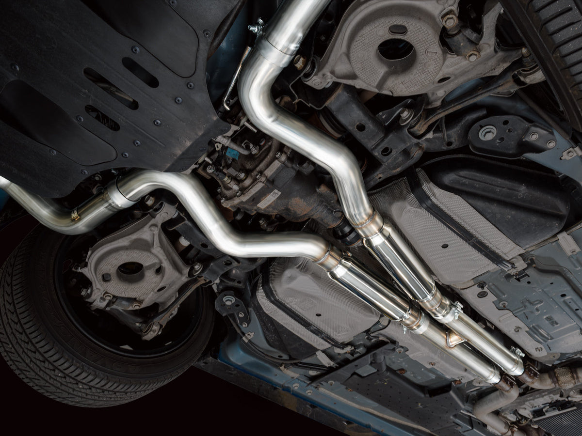 AWE SwitchPath™ Exhaust for Ford Mustang S550 Mach1 - Quad Diamond Bla ...