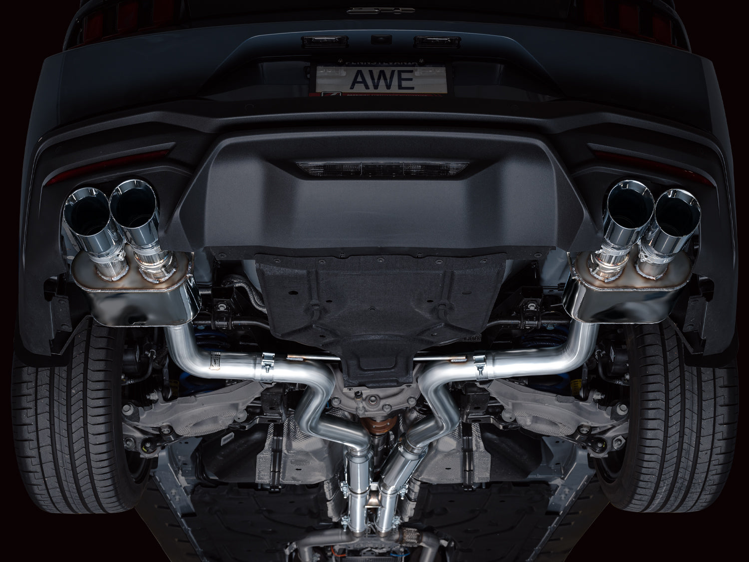 AWE EXHAUST SUITE FOR S650 MUSTANG QUAD TIP GT