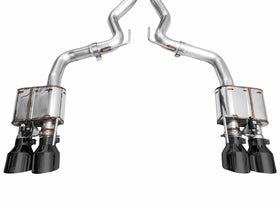 AWE SwitchPath™ Exhaust for Ford Mustang S550 Mach1 - Quad Diamond Black Tips - 0