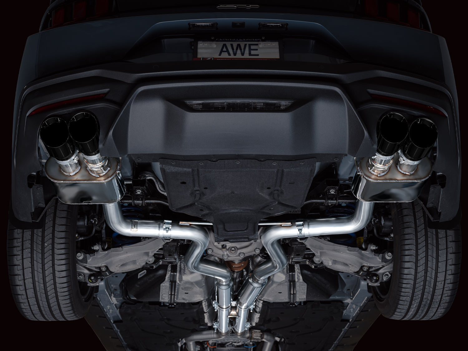 AWE EXHAUST SUITE FOR S650 MUSTANG QUAD TIP GT