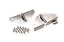 Kentrol 76-95 Jeep CJ/Wrangler YJ Windshield Hinge Pair - Polished Silver-1