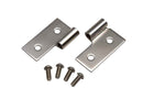 Kentrol 76-06 JEEP CJ Wrangler YJ/TJ Lower Door Hinge Pair - Polished Silver-1