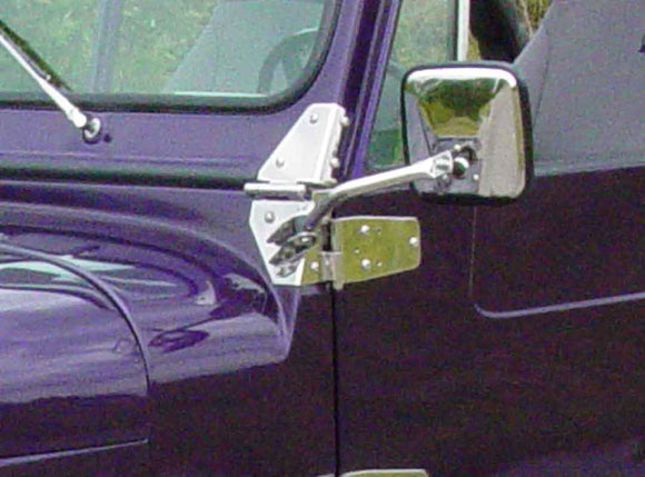 Kentrol 55-86 Jeep CJ Mirror Kit Pair - Polished Silver