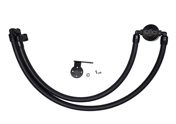 J&L 17-22 Ford F-250 6.2L/7.3L Passenger Side Oil Separator 3.0 - Black Anodized