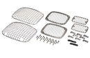 Kentrol 87-95 Jeep Wrangler YJ Billet/Wire Mesh Set 6 Pieces - Polished Silver-1