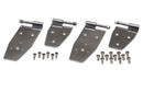 Kentrol 94-95 Jeep Wrangler YJ Hardtop Door Hinge Set 4 Pieces - Polished Silver-1