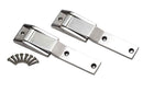 Kentrol 97-04 Jeep Wrangler TJ Tailgate Hinge Pair - Polished Silver-1
