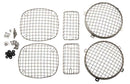 Kentrol 97-06 Jeep Wrangler TJ Wire Mesh Guard Set 6 Pieces - Polished Silver-1