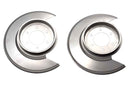 Kentrol 76-78 Jeep CJ Disc Brake Dust Cover Pair - Polished Silver-1
