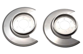 Kentrol 76-78 Jeep CJ Disc Brake Dust Cover Pair - Polished Silver