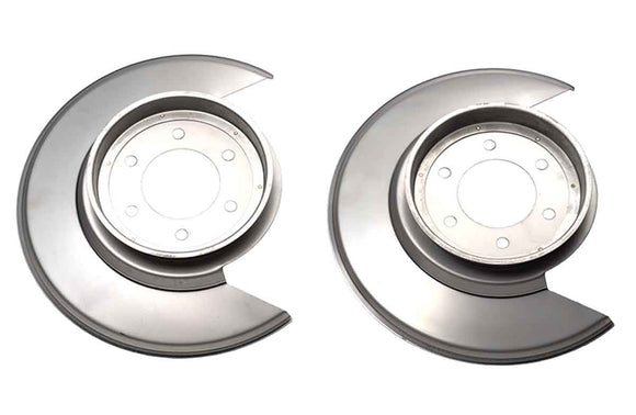 Kentrol 76-78 Jeep CJ Disc Brake Dust Cover Pair - Polished Silver