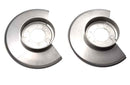 Kentrol 78-86 Jeep CJ Disc Brake Dust Cover Pair - Polished Silver-1