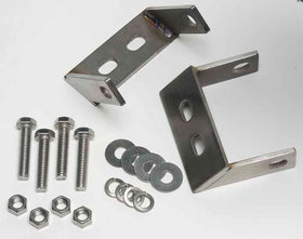Kentrol 45-86 Jeep CJ Rear Bumper Brackets Pair - Polished Silver