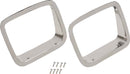 Kentrol 87-95 Jeep Wrangler YJ Headlight Bezels Pair - Polished Silver-1