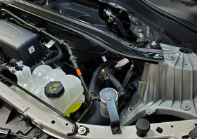 J&L 2020-2024 Ford Explorer 2.3L EcoBoost Driver Side Oil Separator 3.0 - Clear Anodized - 0