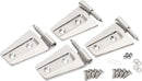 Kentrol 07-18 Jeep Wrangler JK Door Hinge Set 4 Pieces 2 Door - Polished Silver-1