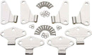 Kentrol 07-18 Jeep Wrangler JK Body Door Hinge Set 8 Pieces 4 Door - Polished Silver-1