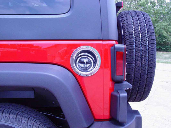 Kentrol 07-18 Jeep Wrangler JK Gas Filler Neck 2 Door - Polished Silver