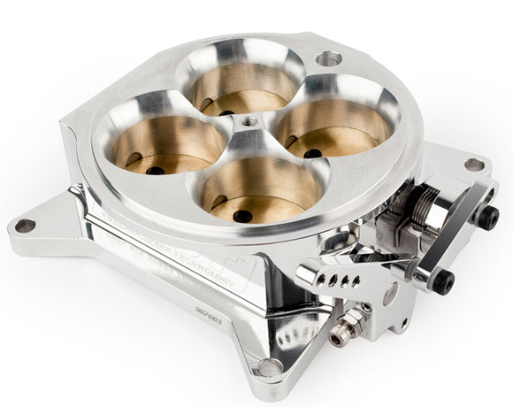 FAST Polished 4 Barrel 4150 Billet Throttle Body; Includes TPS, IAC