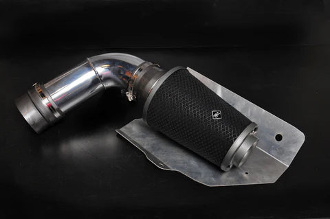 Weapon R 2007-13 BMW X5 3.0L Gunmetal/Blk Foam Filter Polished Dual Velocity Secret Weapon Intake
