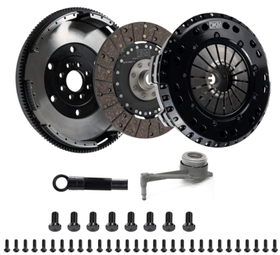 DKM Clutch 2.0 VW/Audi A3 FSI 6 Bolt Motor MS Twin Disc Clutch w/Steel Flywheel (660 ft/lbs Torque) - 0