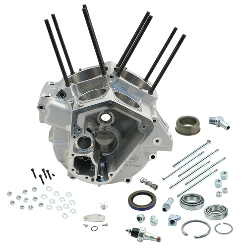 S&S Cycle 84-91 BT w/ 3-5/8in Bore Super Stock Alternator Style Crankcase - Natural