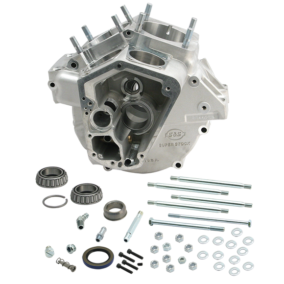S&S Cycle 70-84 BT w/ Stock Bore Super Stock Alternator Style Crankcase - Natural