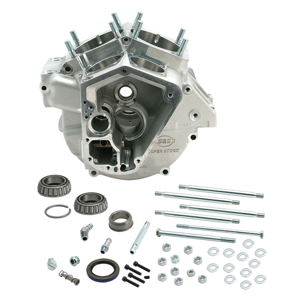 S&S Cycle 70-84 BT w/ 3-5/8in Bore Super Stock Alternator Style Crankcase - Natural